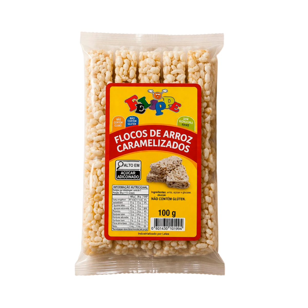 Pacote de Flocos de Arroz Caramelizados