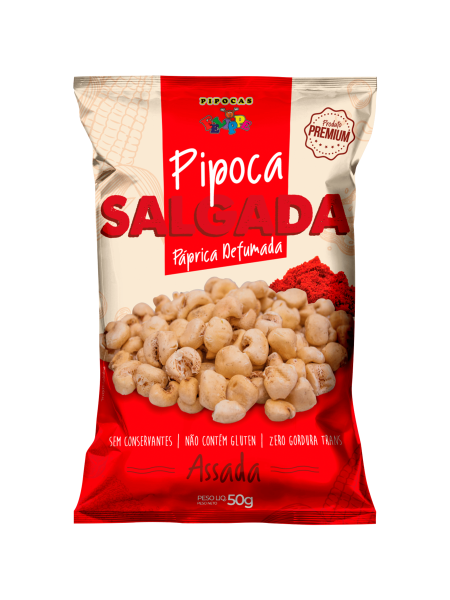 Pacote de Pipoca Salgada Páprica Defumada